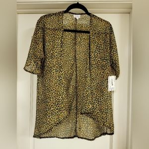 LuLa Roe Leopard Lightweight Wrap Shawl Coverup Size Large  NWT New